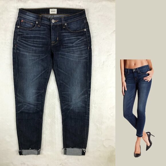 HUDSON JEANS Krista Ankle Super Skinny Jeans with Raw Hem 26 - Picture 1 of 11